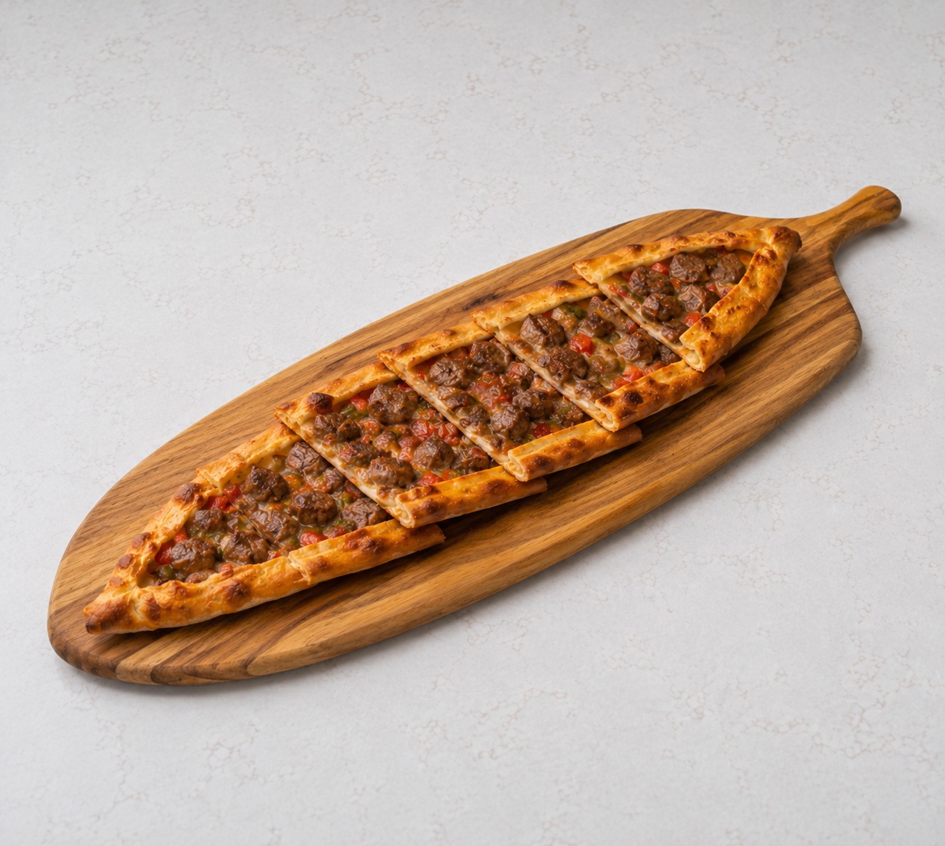 kusbasi - chopped beef pide