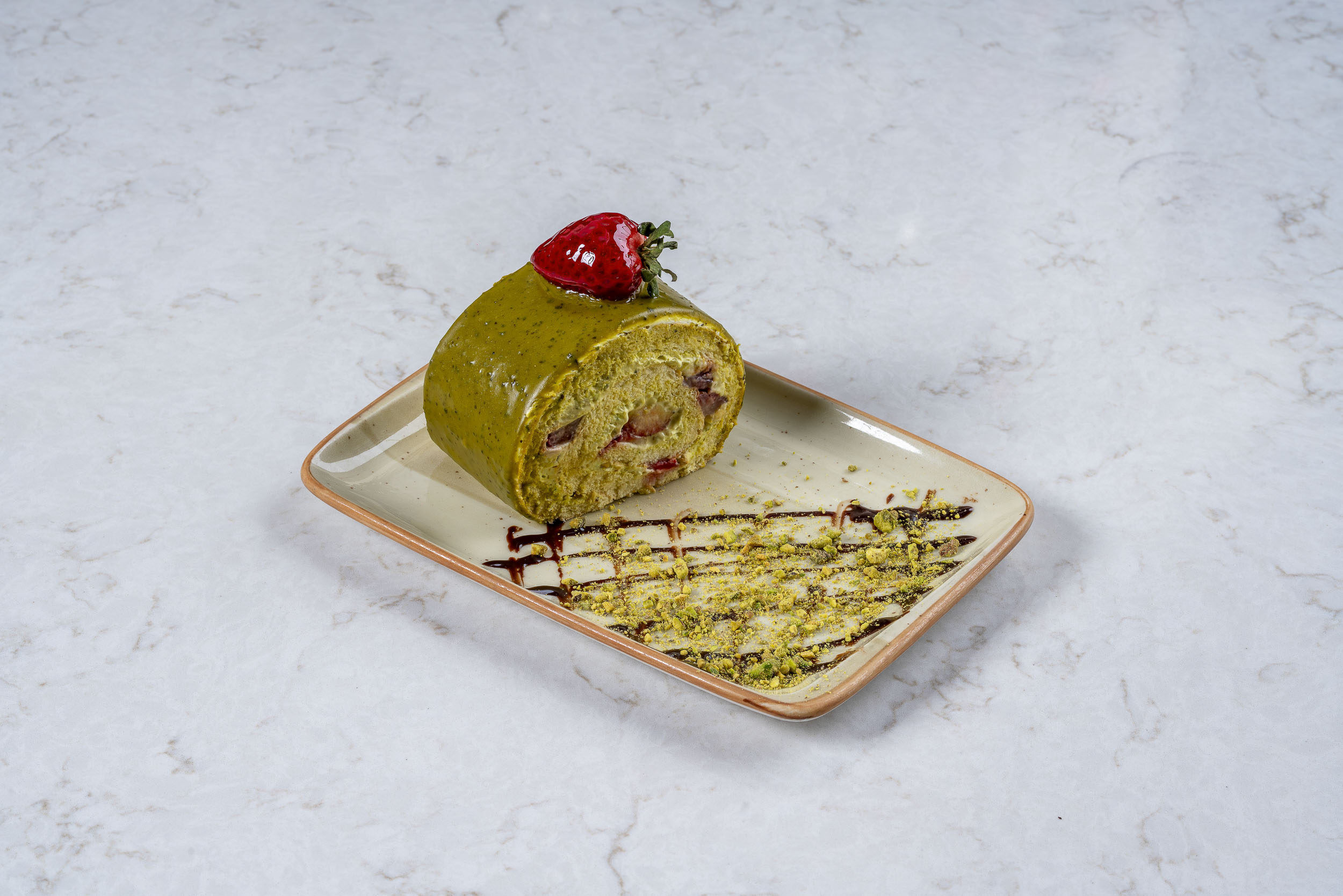 pistachio roll cake