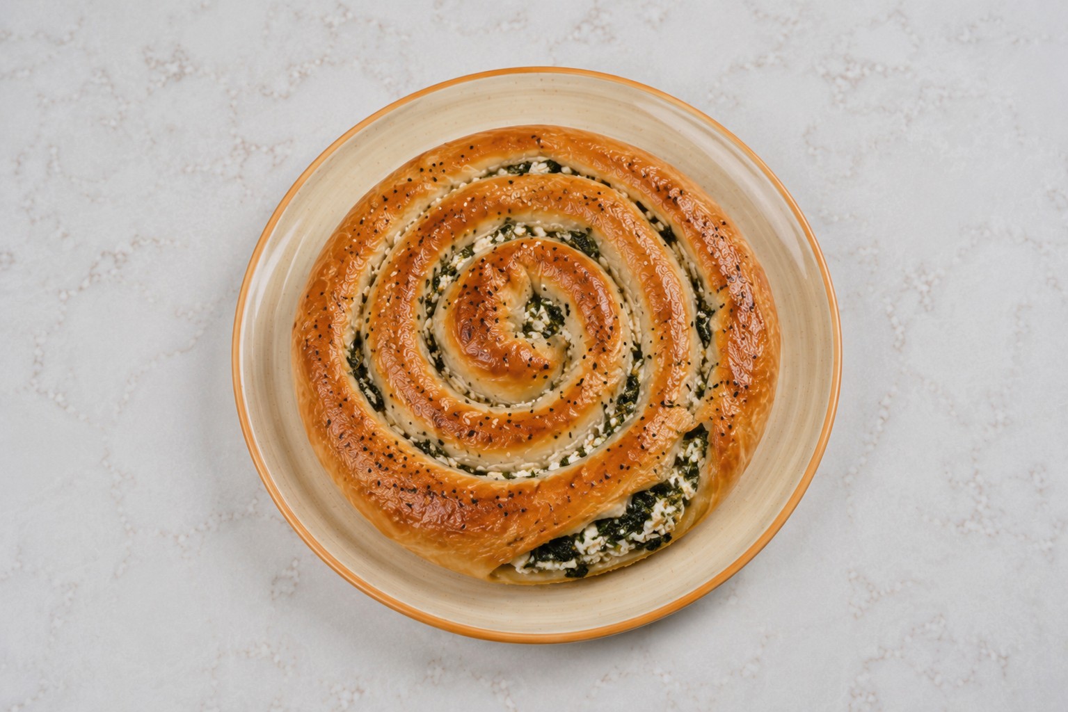 gul borek (rose) borek spinach and cheese