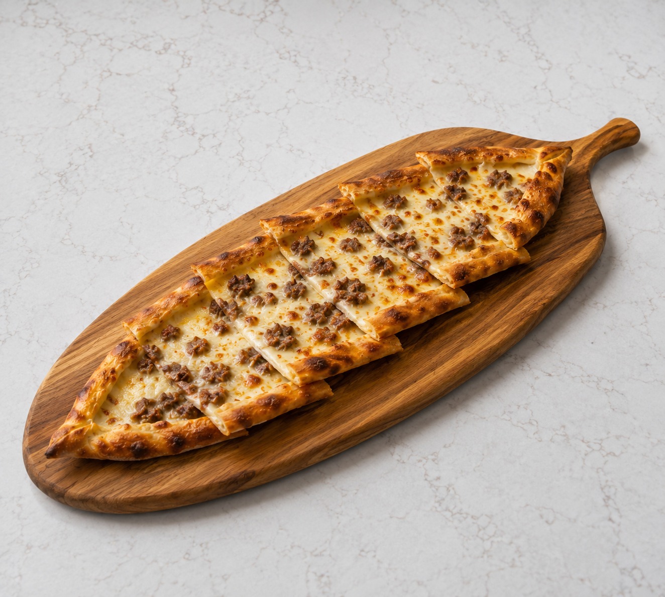 kavurma - diced beef pide