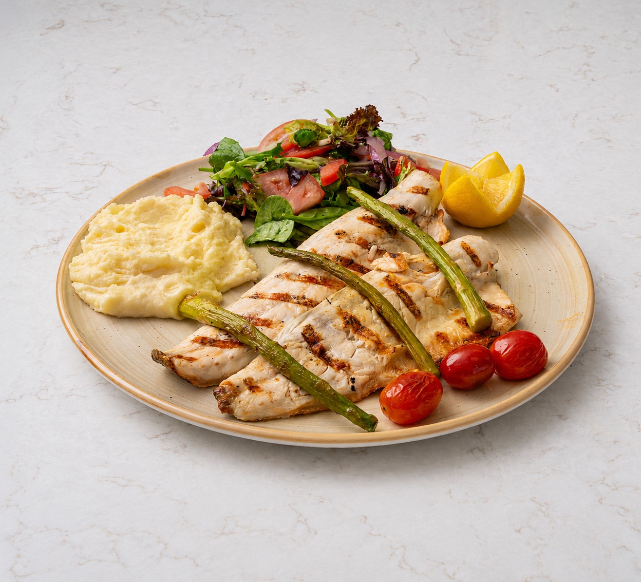 grilled mediterranean branzino - fillet