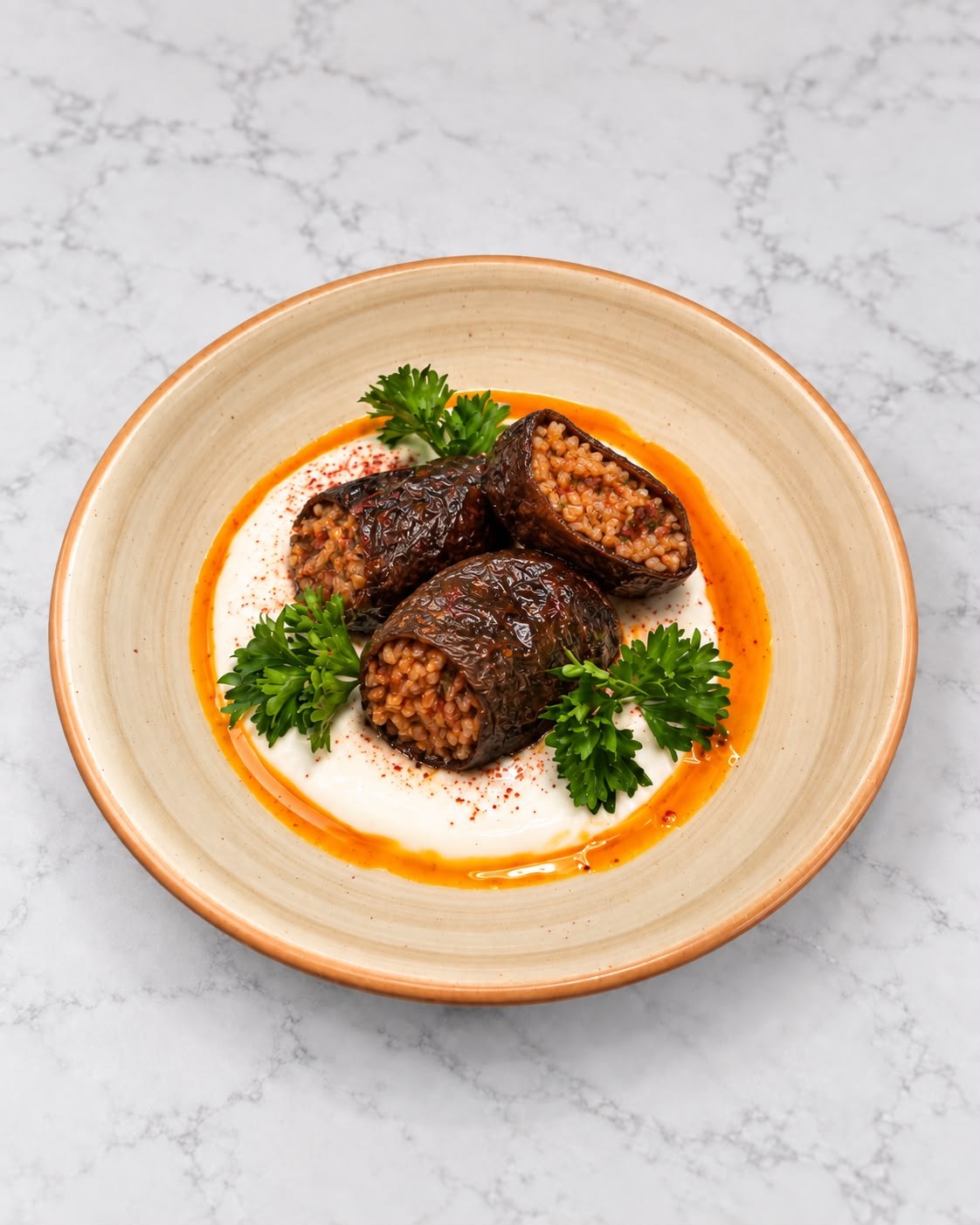 Stuffed dried eggplant