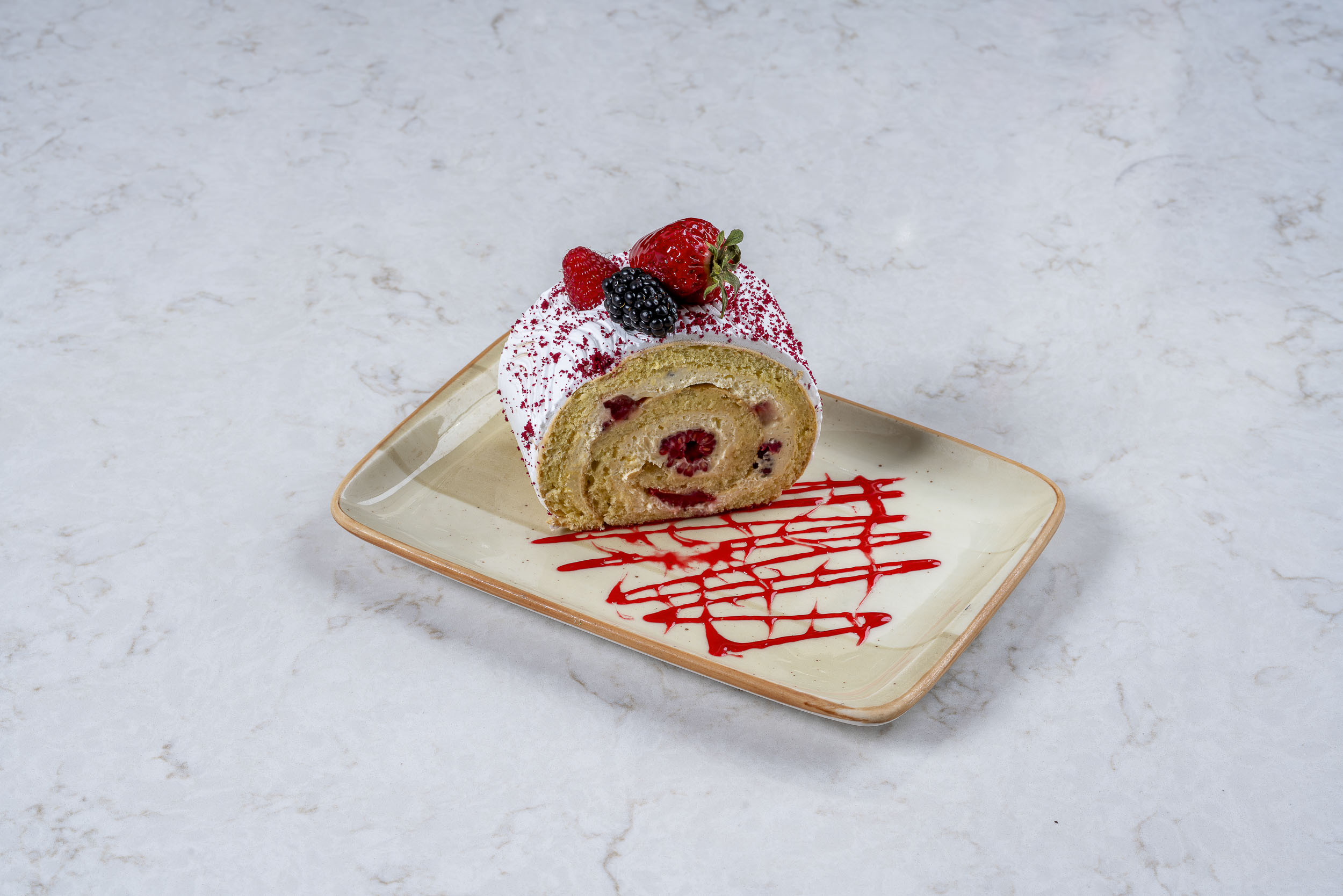 forest fruit roll cake