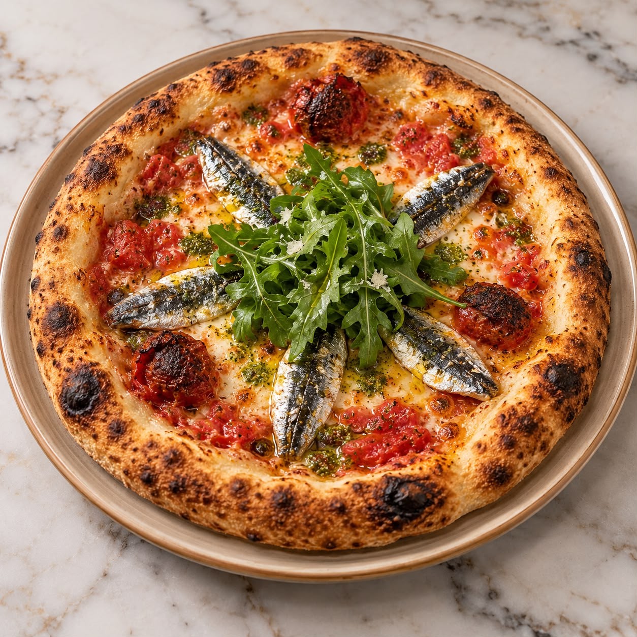 Napoli anchovy pizza