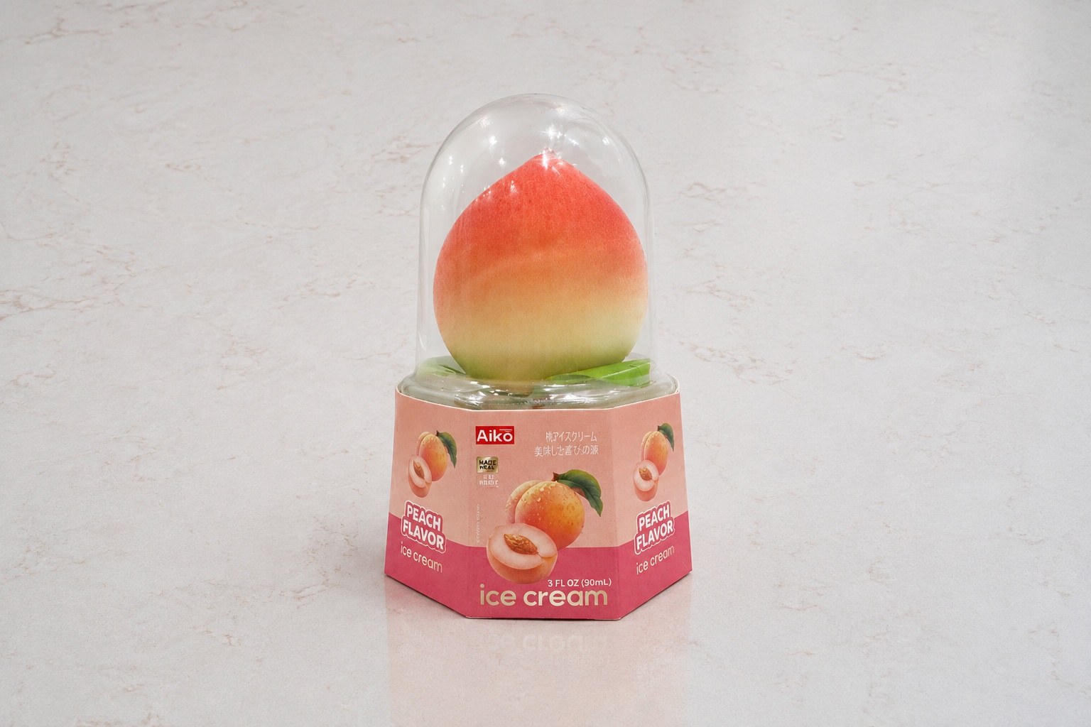 aiko garden, ice cream peach flavored