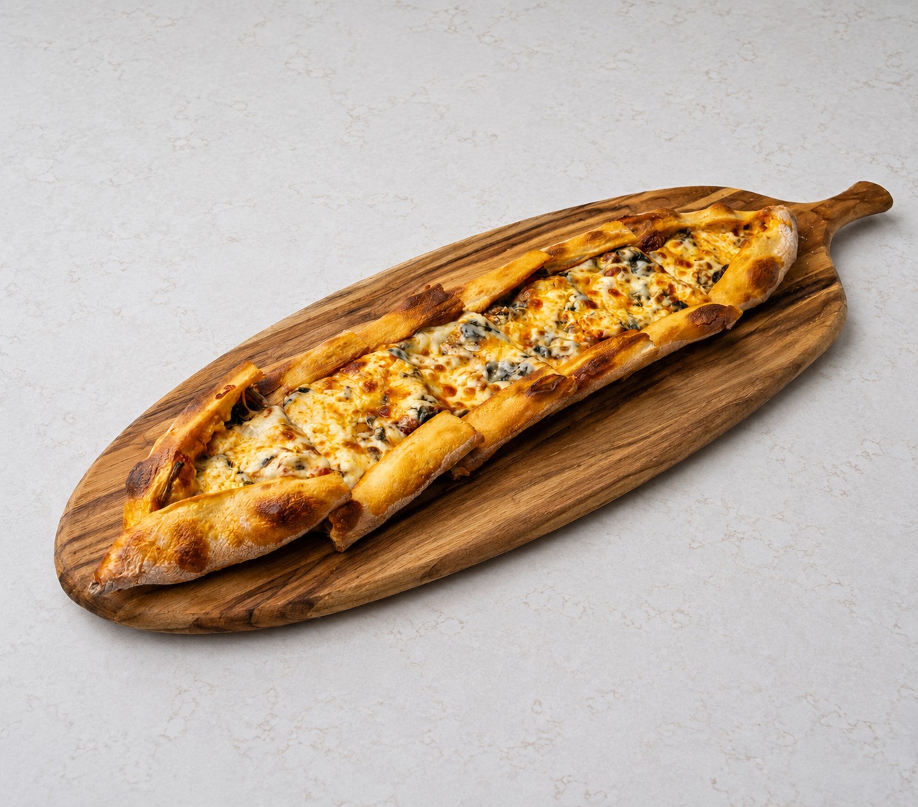spinach & white cheese pide