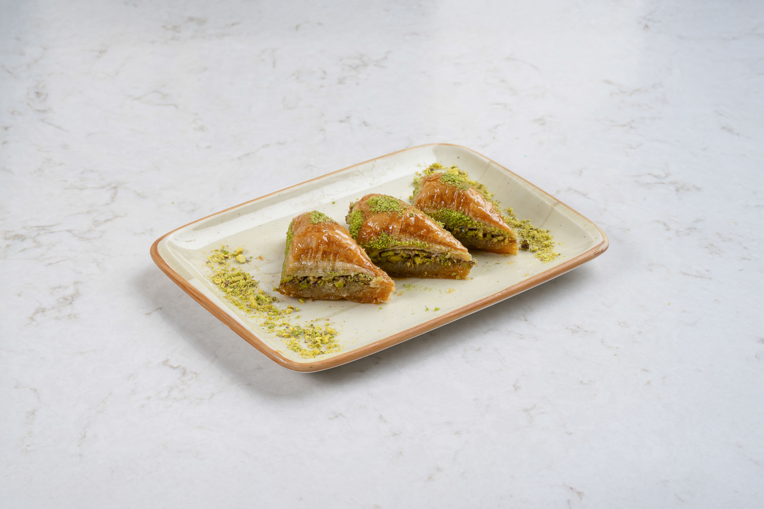 triangle shape with pistachio
